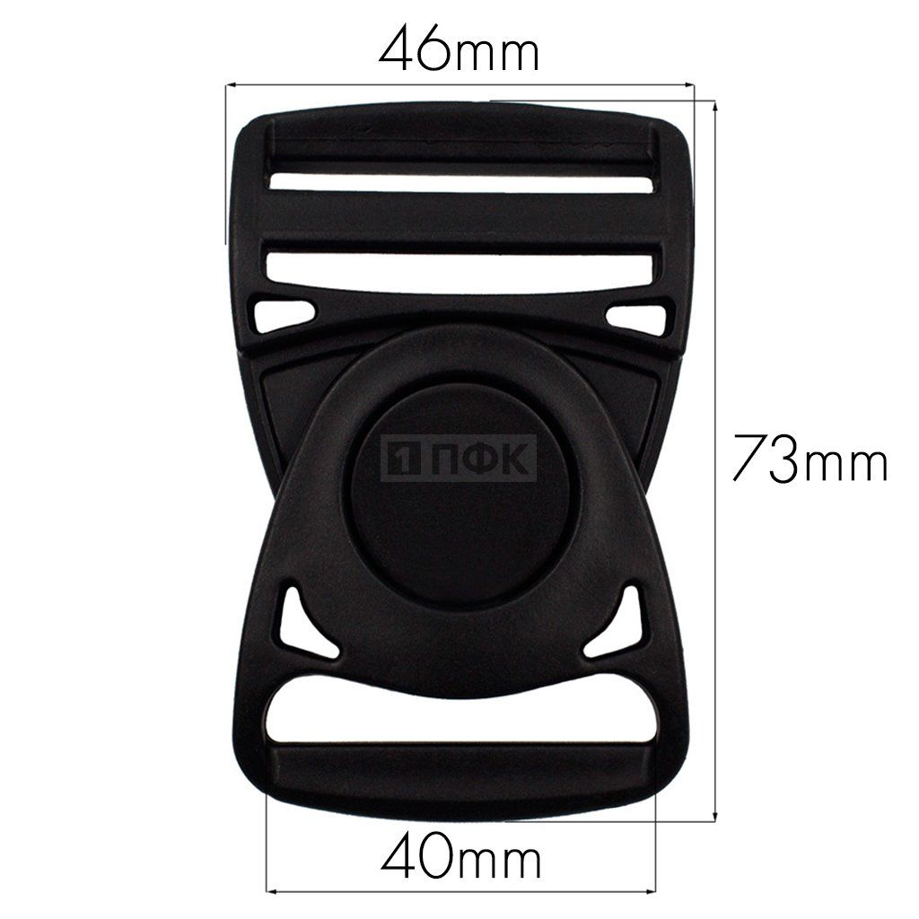 Фастекс Ф-40/1 (защелка-трезубец) ПП 40мм цв черный (уп 1000шт) — ПФКР Фастекс Ф-40/1 (защелка-трезубец) ПП 40мм цв черный (уп 1000шт)