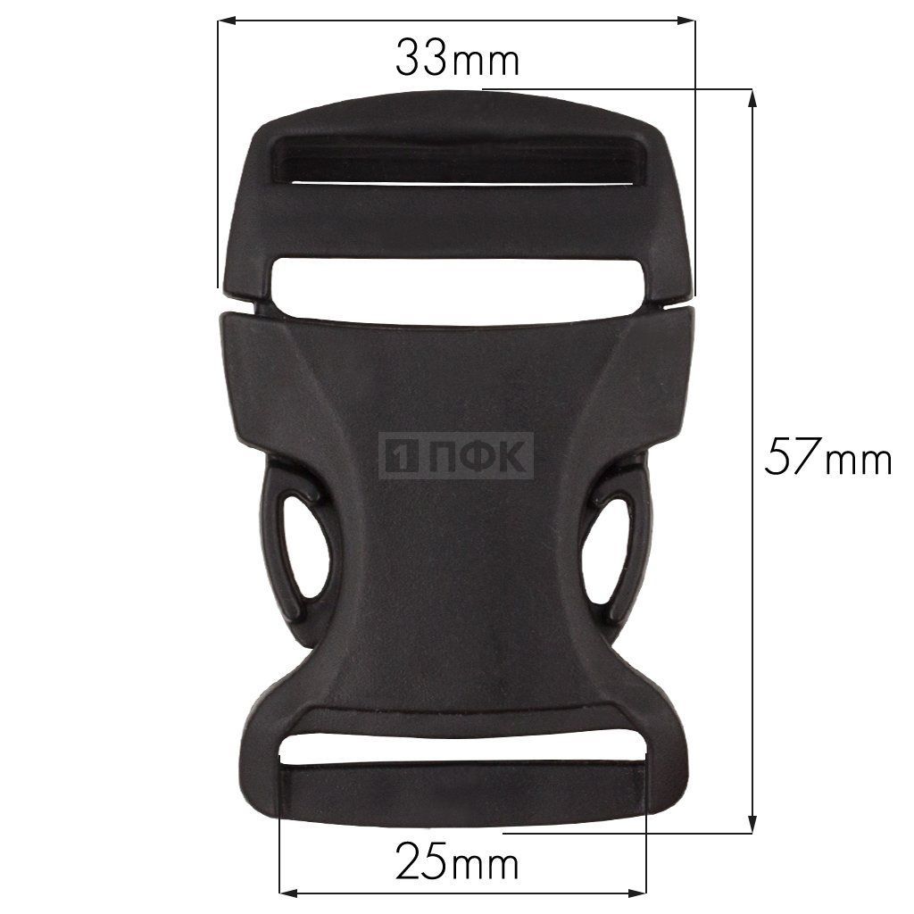 Фастекс БФ-25 (защелка-трезубец) ПФЛ 25мм цв черный (уп 100шт) — ПФКР Фастекс БФ-25 (защелка-трезубец) ПФЛ 25мм цв черный (уп 100шт)