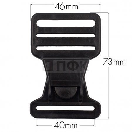 Фастекс Ф-40/5 (защелка-трезубец) ПП 40мм цв черный (уп 1000шт) Фастекс Ф-40/5 (защелка-трезубец) ПП 40мм цв черный (уп 1000шт)