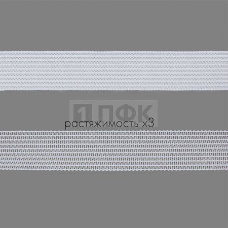 Резинка вязанная 15мм 4.5 гр/м цв белый (рул 40м/уп 800м) Резинка вязанная 15мм 4.5 гр/м цв белый (рул 40м/уп 800м)