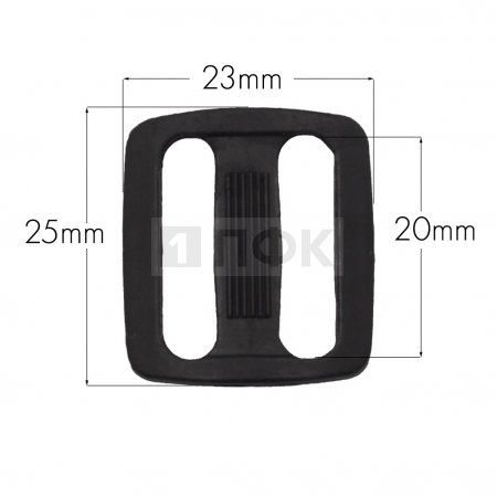 Пряжка двухщелевая ДЩ-20 ПФЛ 20мм цв черный (уп 1000шт/10000шт) Пряжка двухщелевая ДЩ-20 ПФЛ 20мм цв черный (уп 1000шт/10000шт)
