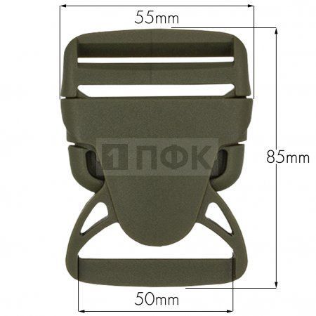 Фастекс (защелка-трезубец) ПП 50мм цв хаки арт 1001 (уп 100шт) ПФК Фастекс (защелка-трезубец) ПП 50мм цв хаки арт 1001 (уп 100шт) ПФК