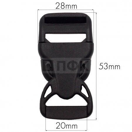 Фастекс НФ-20 (защелка-трезубец) ПП 20мм цв черный (уп 1000шт) Фастекс НФ-20 (защелка-трезубец) ПП 20мм цв черный (уп 1000шт)