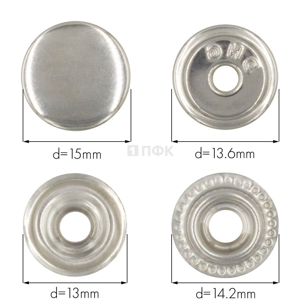 Кнопка для одежды 15мм №61 нерж цв никель (уп 720шт) DNG — ПФКР Кнопка для одежды 15мм №61 нерж цв никель (уп 720шт) DNG