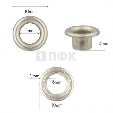 Люверсы №3 5мм сталь эконом цв никель (уп 5000шт/100000шт) Люверсы №3 5мм сталь эконом цв никель (уп 5000шт/100000шт)