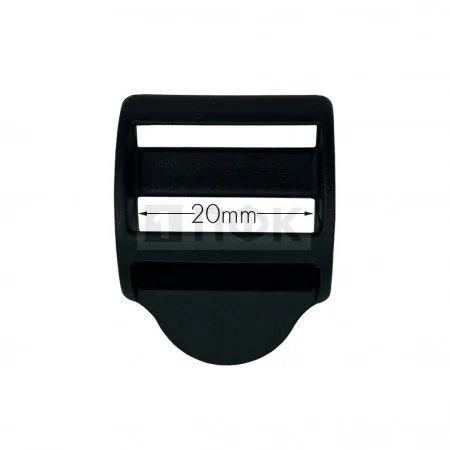 Пряжка-крыло трехщелевая К-20 ПП 20мм цв черный (уп 1000шт/10000шт) ПФК