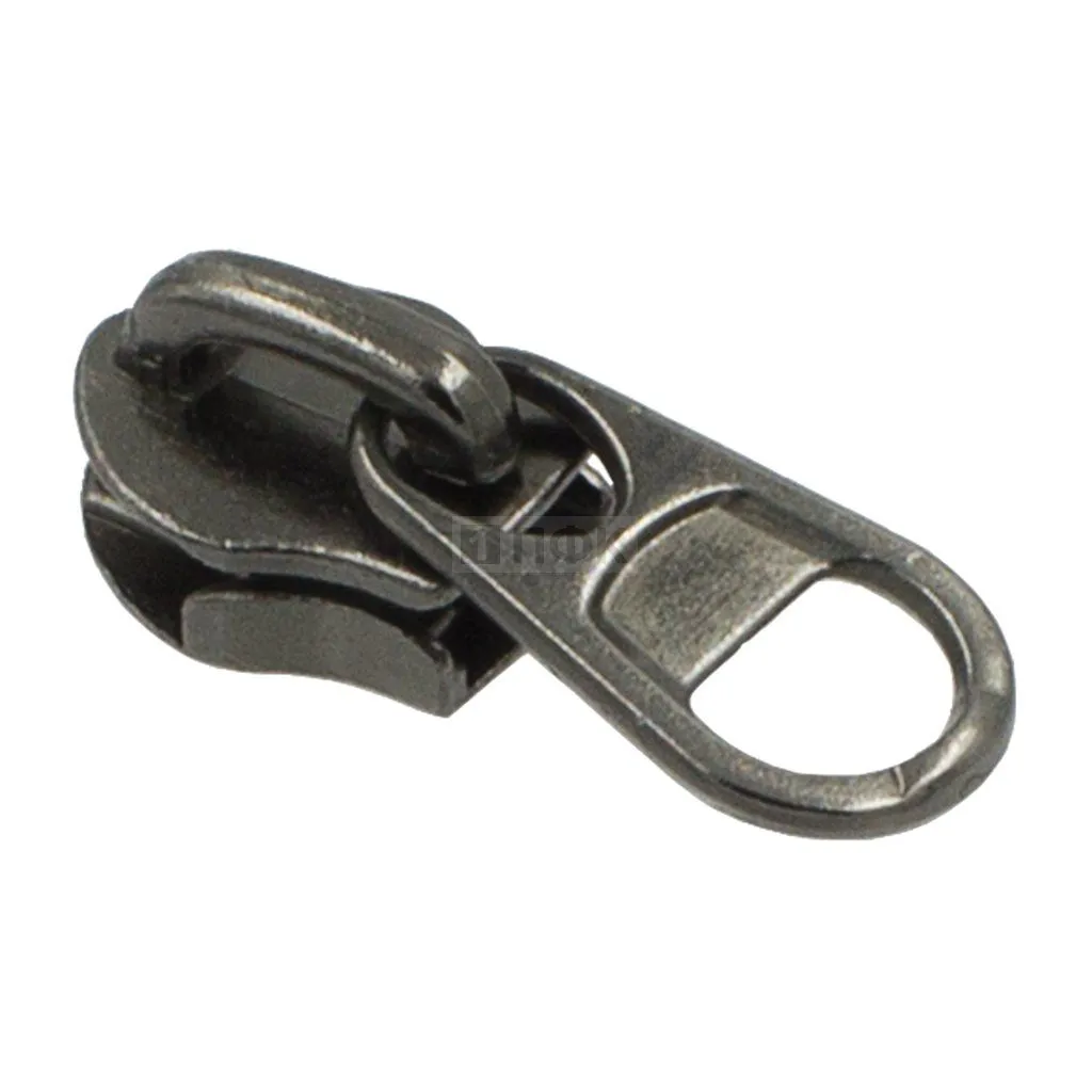 Бегунок для спиральной (витой) молнии тип 10 галант цв никель темн (уп 250шт/2500шт) РЕВЕРС