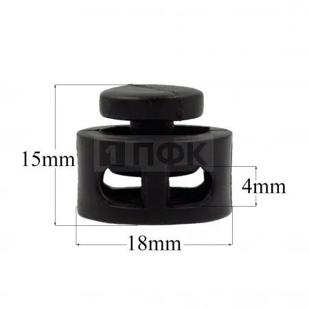 Фиксатор для шнура 27001-СБ ПА цв черный (уп 1000шт) Фиксатор для шнура 27001-СБ ПА цв черный (уп 1000шт)