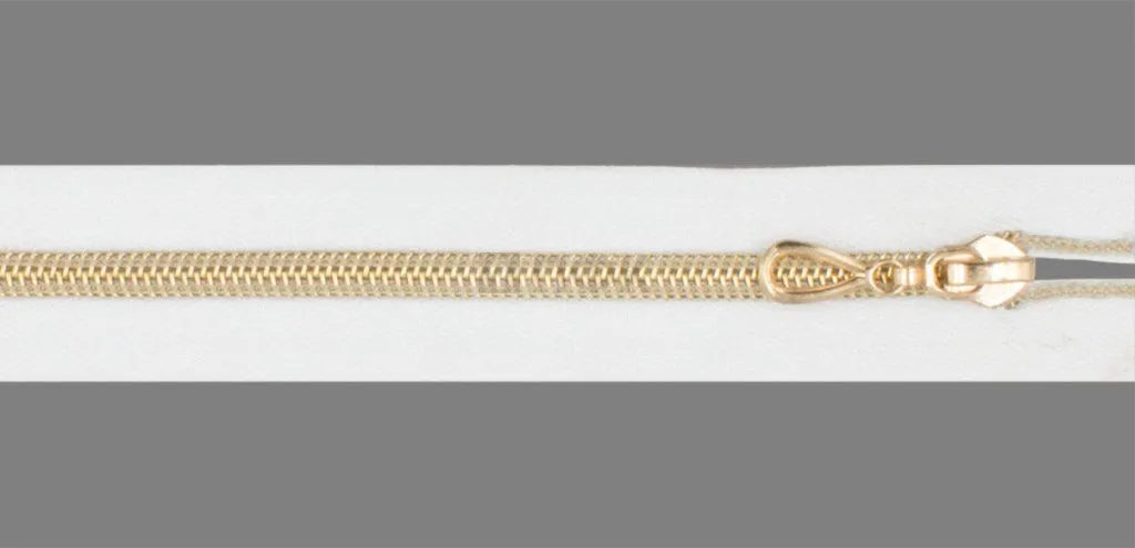 Молния спиральная (витая) тип 7 45см разъем цв 101 зв Rus Gold (уп 100шт)